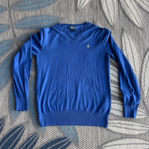 Polo Ralph Lauren Other - Polo Ralph Lauren Youth Boys Pullover V-Neck Sweater Size XL 18/20 Royal Blue‎